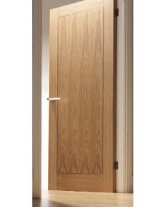 Internal Fire Door Oak Inlay 1 Panel with Walnut Inlay Pre finished SPECIAL OFFER