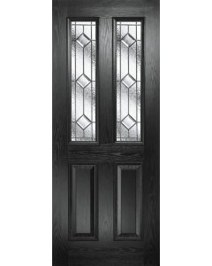 External Pre Hung Malton Composite Door with Decorative Glass 