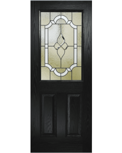 External Pre Hung 2XG Composite Door with Decorative Glass