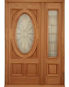 External Door Oak Sovereign Door with Empress Sovereign Sidelight and Sidelight Frame Kit