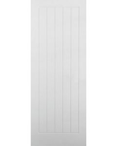 Internal Fire Door White Moulded Textured Vertical 5 Panel