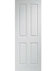 Internal Fire Door White Moulded Textured 4 Panel LPD 