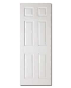 Internal Door White Moulded Textured 6 Panel LPD