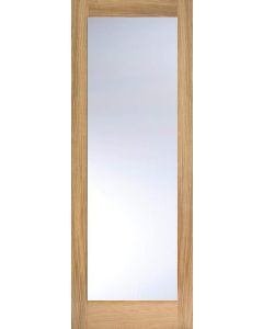 Internal Door Oak Pattern 10 with Clear glass Untreated LPD SPECIAL OFFER