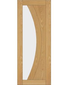 Internal Door Oak Ravello with Clear Glass Prefinished Special offer