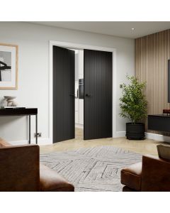 Aria Pre-Finished Laminate Black Internal Door by JB Kind Lifestyle Image