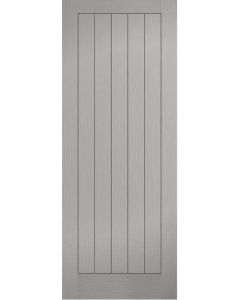 Internal Door Grey Moulded Textured Vertical 5 Panel Pre Finished