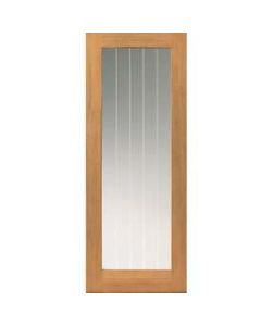 Internal Door Oak Thames Original 1 Light with Etched Glass Untreated 