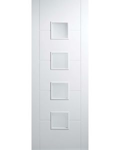 Internal Semi Solid Core Door White Primed Florida with Obscure Glass 