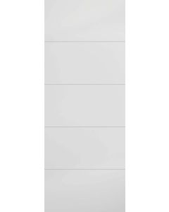 Internal Fire Door White Moulded Horizontal Four Line