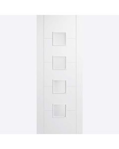 Internal Door White Primed Vancouver 4 Light Frosted Glass 