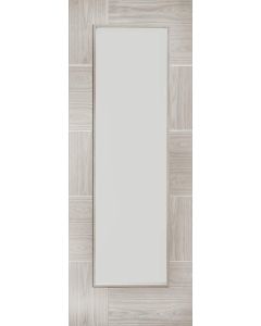 Internal door Laminate white Grey Ravenna with Clear Glass