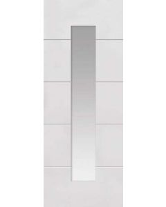 Internal Door White Moulded 4 Line Horizontal Glazed - JB Kind