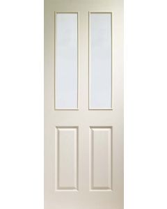 XL Internal Door White Moulded Victorian with Clear Glass 
