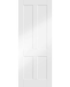 Internal Fire Door Solid White Primed Victorian Shaker 4 Panel