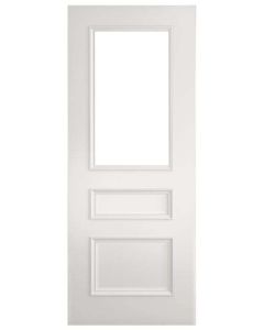 Internal Door White Primed Windsor With Clear Bevelled Glass With RM