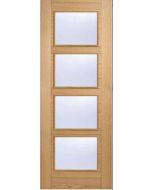 Vancouver Oak Central Glazed 4 LIght Oak Internal Door by LPD Doors