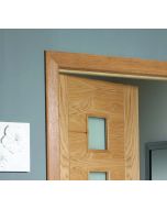 Internal Oak Veneered Architrave Set Prefinished Modern Profile Lifestyle