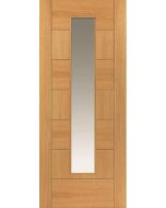 Internal Door Oak Sirocco with Clear Glass Prefinished